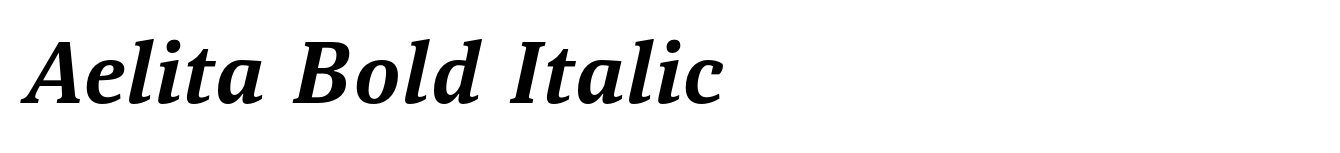 Aelita Bold Italic image